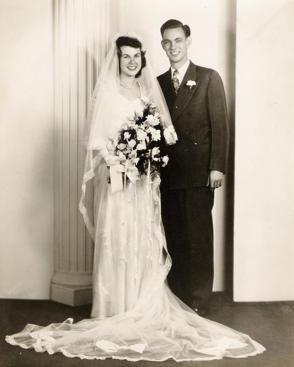 Don and Mary at their wedding